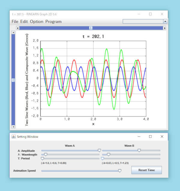 Graph Window and Setting Window