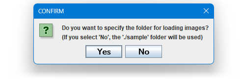 The window to select the input folder