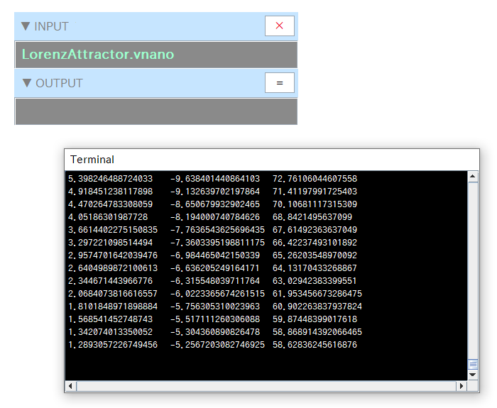 Output data on the RINPn