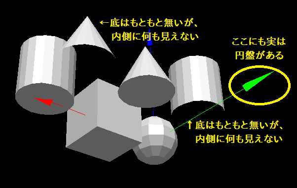 マウスで視点を操作した様子